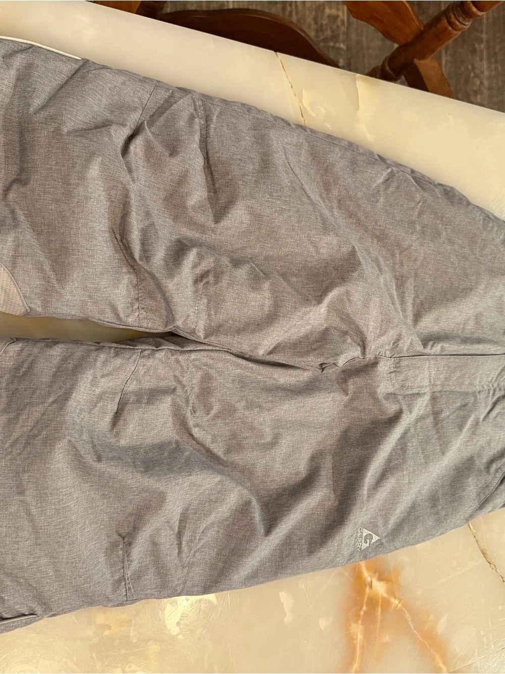Kids Grey Insulated Snow Overalls with Adjustable Straps